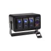 Panel s 3x spínačmi Rocker, voltmeter + USB/USB-C zásuvka, 12/24V (47174)